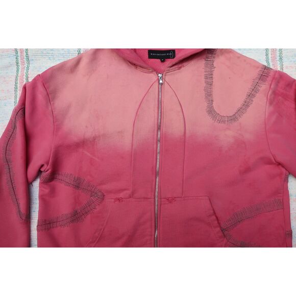 WHO DECIDES WAR Windowed Zip Up Pink Hoodie - Sold Out- $350 - Picture 4 of 9